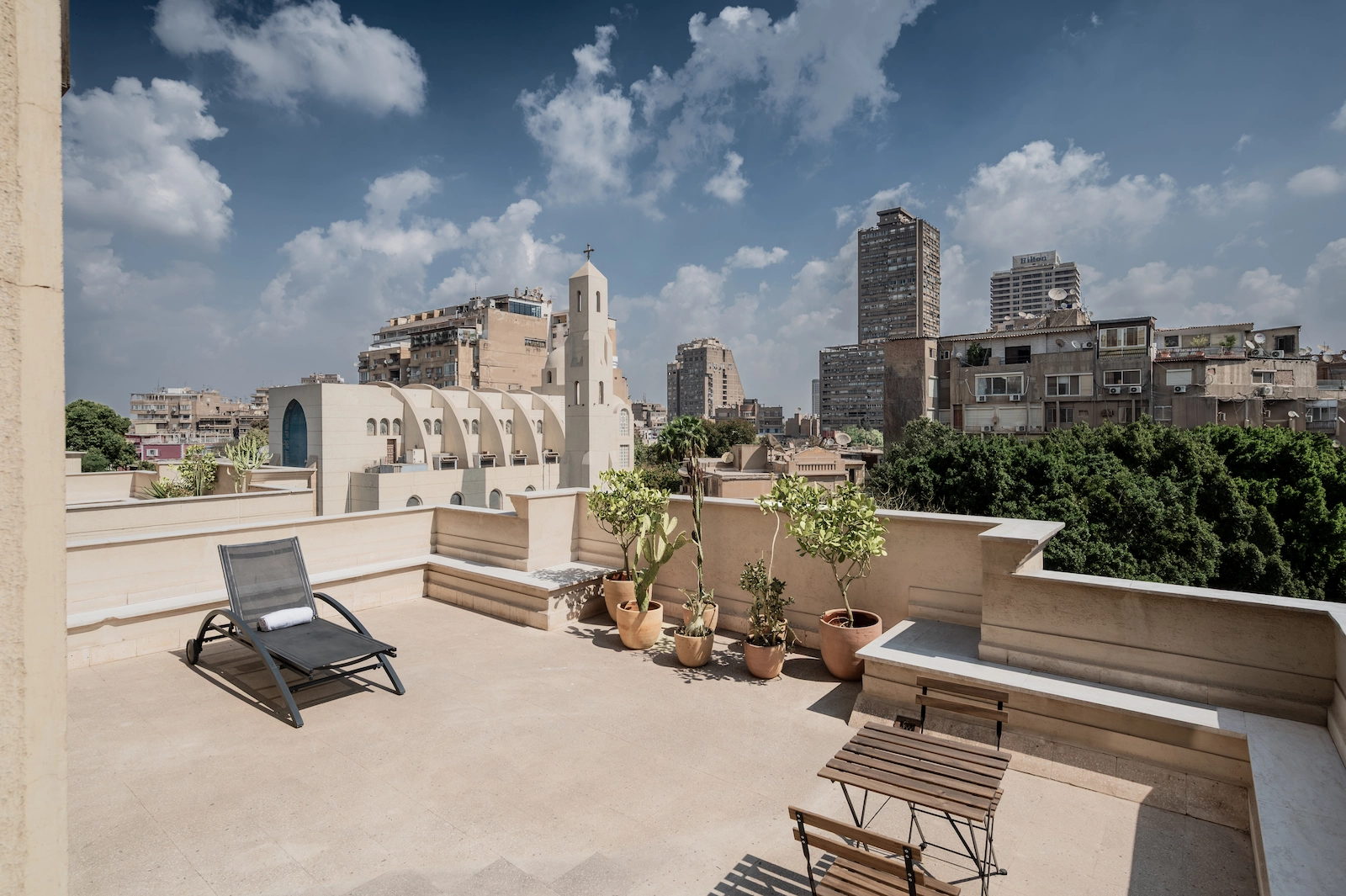 Suite with private terrace at Iconia Zamalek Residences overlooking Zamalek